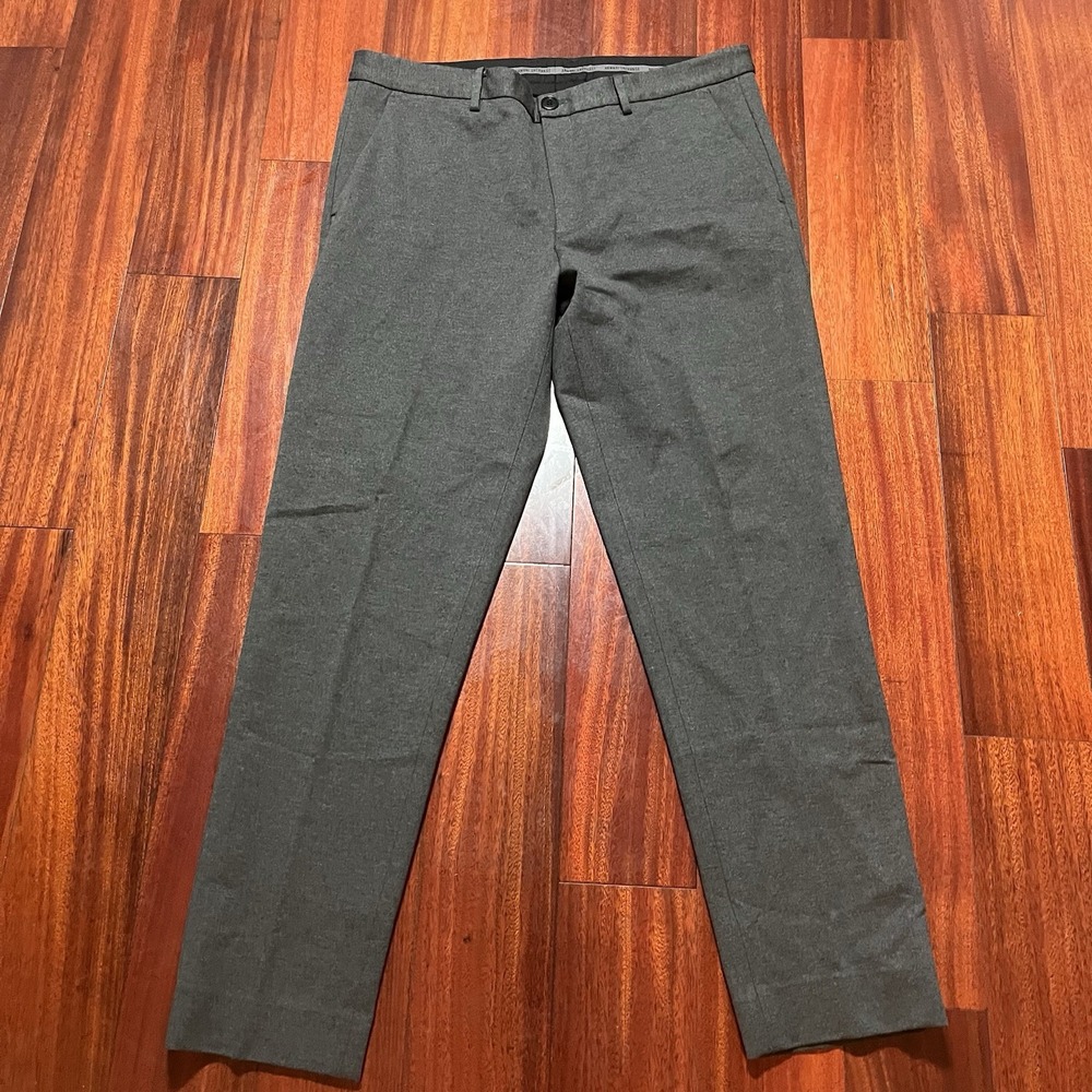 Armani Exchange A|X Men Dress Pants Trousers 36 (37x31) Gray Stretch Performance